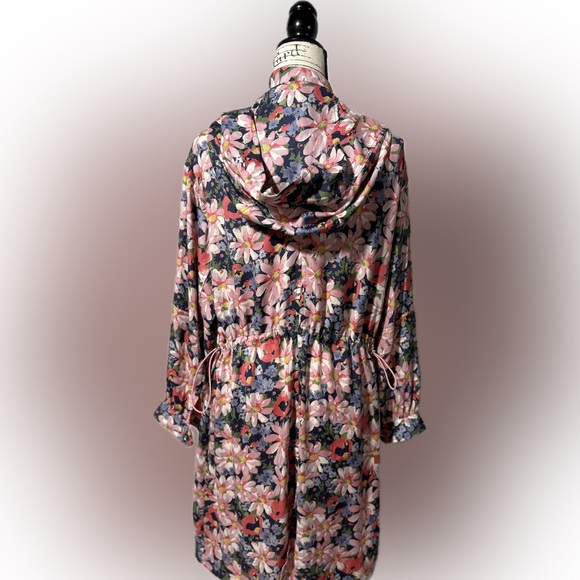 VINTAGE Zara floral hoodie coat NWT M - Picture 3 of 12